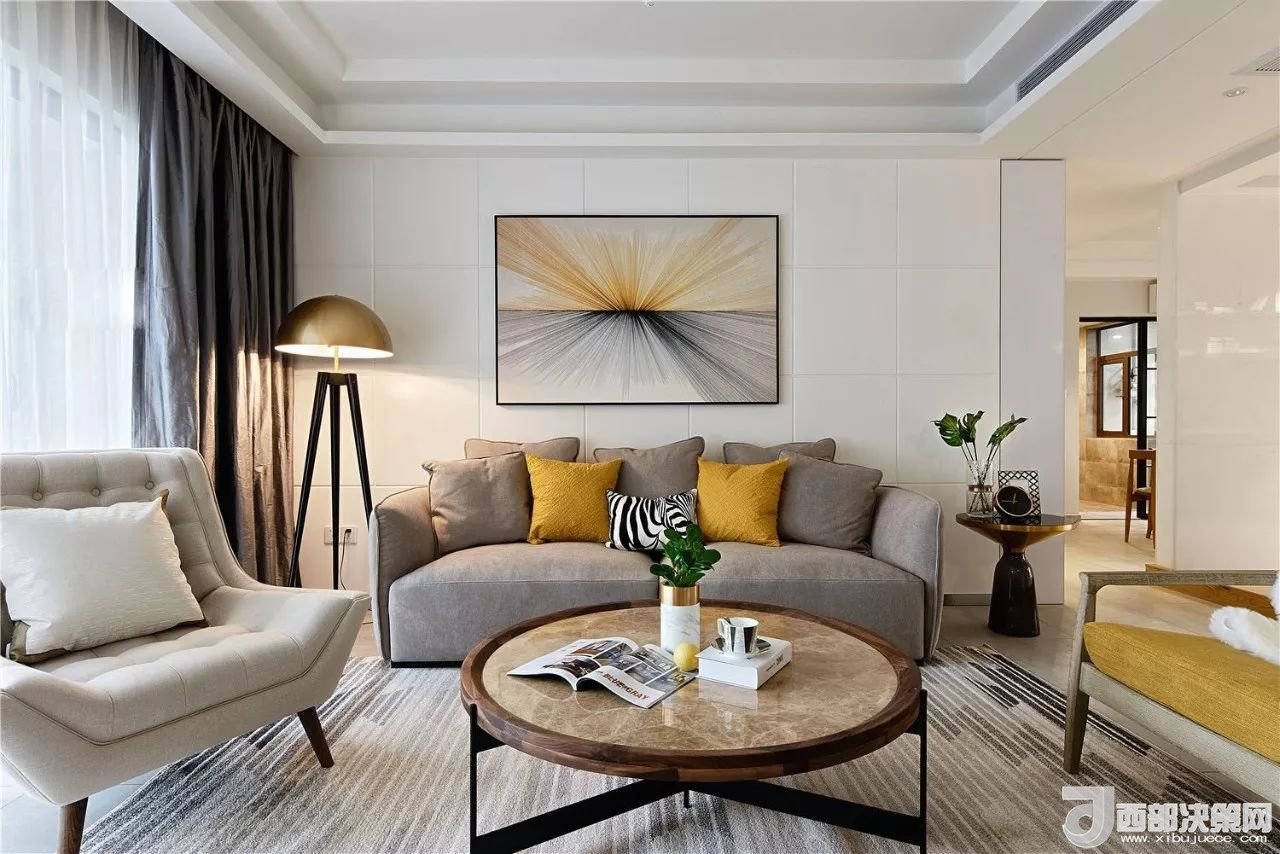 沙發(fā)背景墻選對(duì)裝飾畫，才能美了整個(gè)客廳空間！