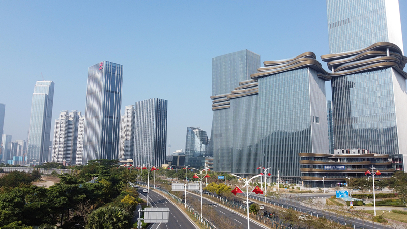 2024年1月1日，廣東珠海，橫琴粵澳深度合作區(qū)樓群。